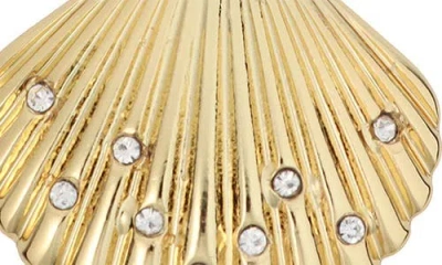 Panacea Shell Drop Earrings In Gold