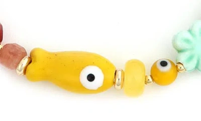 Panacea Beaded Fish Bracelet In Multi