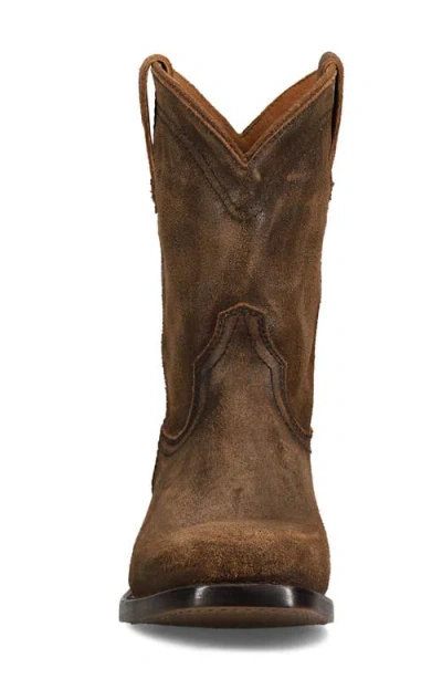 Frye Duke Roper Pull-on Plain Toe Boots In Brown