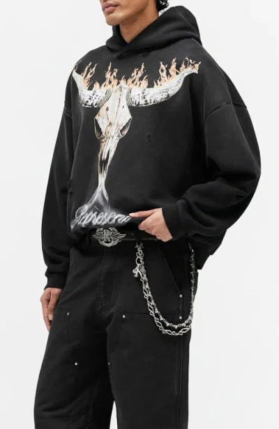 Represent Stylish Stained Sweater For Men In Black