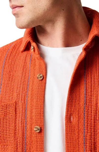 Rodd & Gunn Point Break Regular Fit Short Sleeve Shirt In Orange