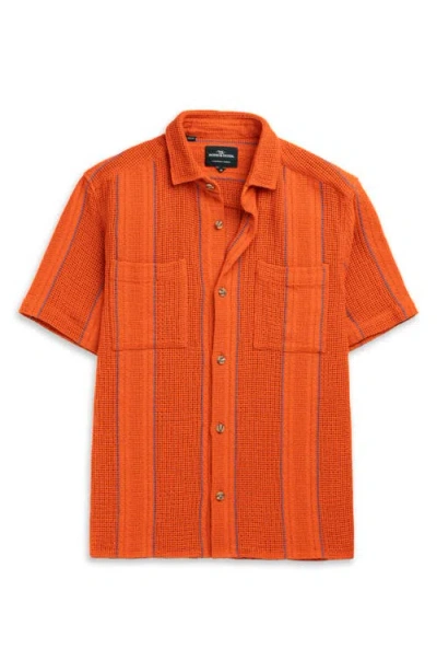 Rodd & Gunn Point Break Regular Fit Short Sleeve Shirt In Orange