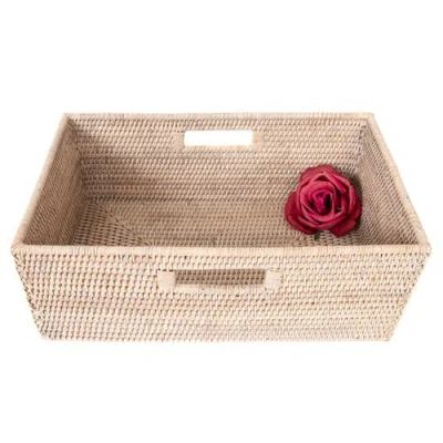 Artifacts Trading Company ™ Artifacts Rattan Rectangular Shelf Basket With Side Handles In Neutral