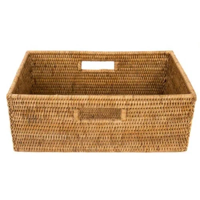 Artifacts Trading Company ™ Artifacts Rattan Rectangular Shelf Basket With Side Handles In Brown