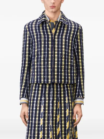 Thom Browne Repp Striped Tweed Jacket In Pattern
