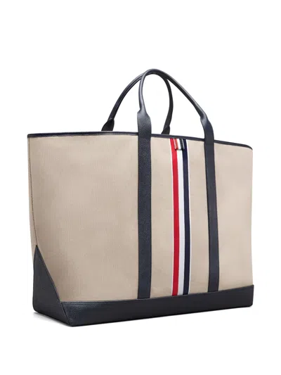 Thom Browne Oversized Tool Tote Bag In Neutral