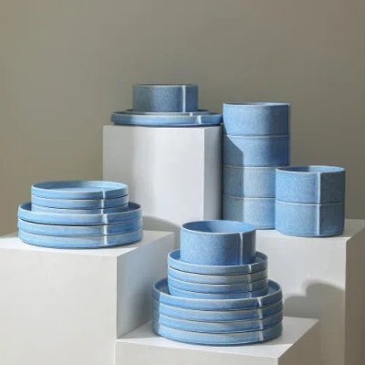 Stone Lain Bao Stoneware 12-piece Dinnerware Set In Blue