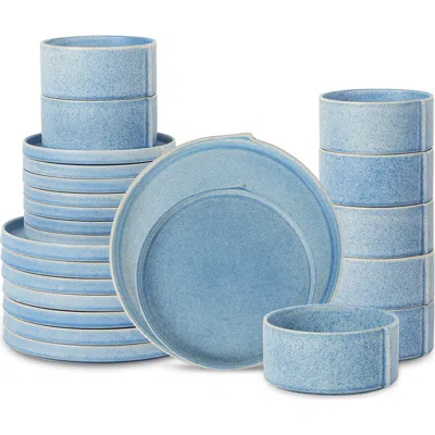 Stone Lain Bao Stoneware 24-piece Dinnerware Set In Blue