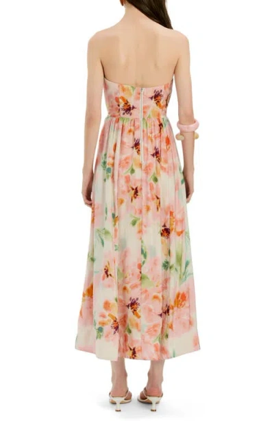 Bardot Lola Corset Midi Dress In Multi