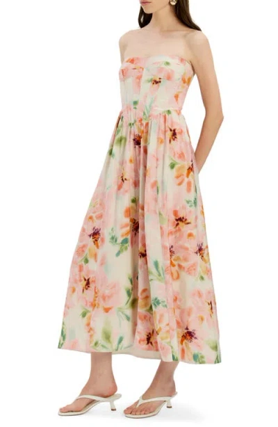 Bardot Lola Corset Midi Dress In Multi
