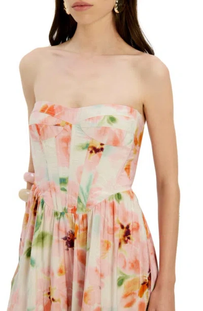 Bardot Lola Corset Midi Dress In Multi
