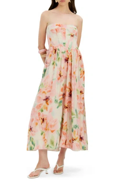 Bardot Lola Corset Midi Dress In Multi