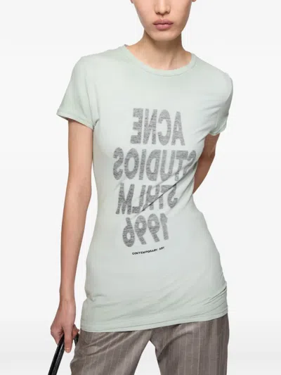 Acne Studios Contemporary Art Text T-shirt In White