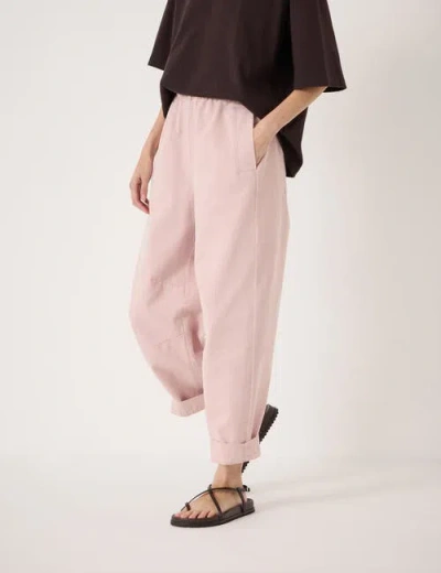 Hush Jack Barrel Leg Pull On Trouser In Pink
