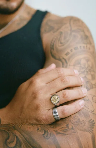 Serge Denimes Silver Kusari Ring In Multi