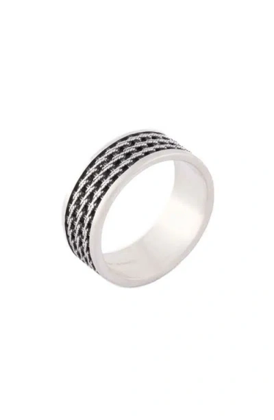 Serge Denimes Silver Kusari Ring In Multi