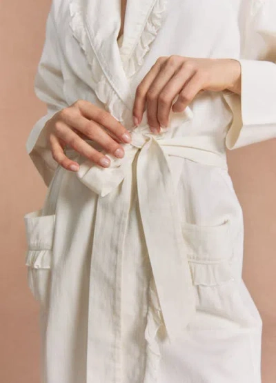 If Only If Pippy Robe In White