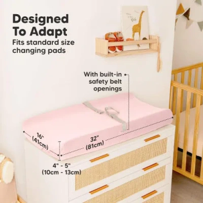 Keababies 2-pack Isla Changing Pad Covers In Pink