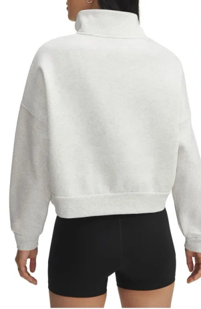Under Armour Icon Fleece Half Zip Pullover In White