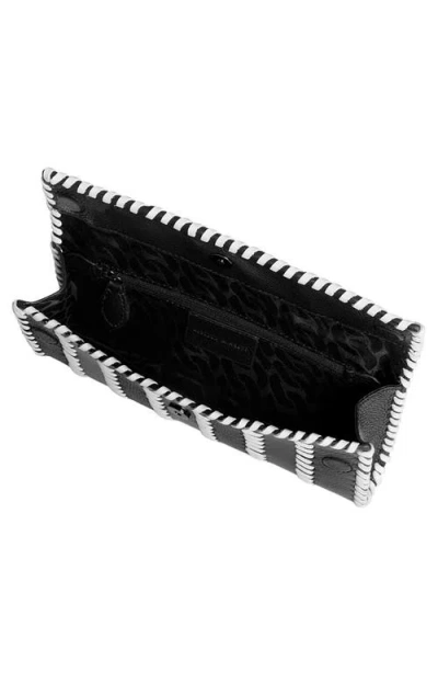 Rebecca Minkoff Whipstitch Patchwork Leather Clutch In Black
