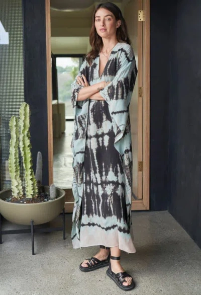 Ocean + Main Ocean+main Cupro Caftan In Gray