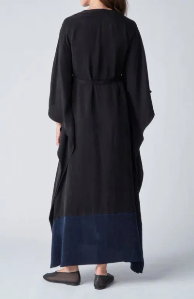Ocean + Main Ocean+main Belted Caftan In Blue
