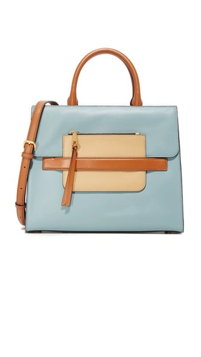 Marc Jacobs Madison North / South Satchel In Dolphin Blue Multi