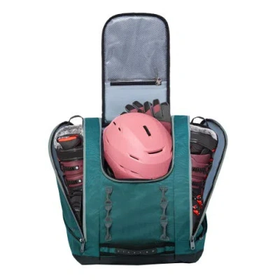 Athalon Everything Ski Boot Bag Gear Pack With Ventilated Boot Compartments In Green