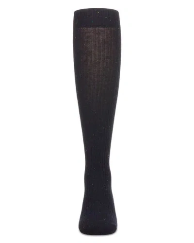 Memoi Thin Ribbed Speckled Knee High In Pattern