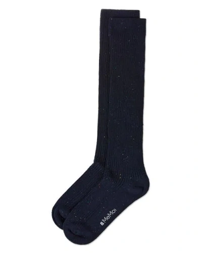 Memoi Thin Ribbed Speckled Knee High In Pattern