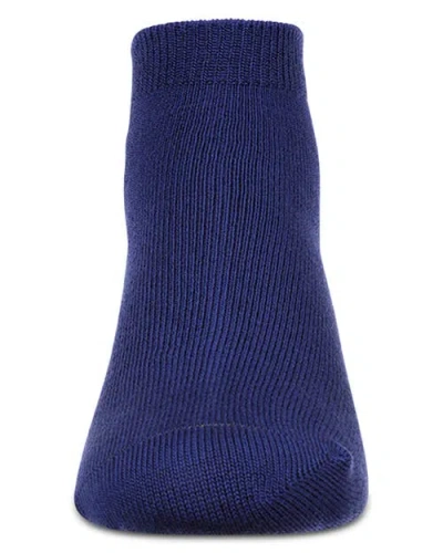 Memoi Basic Silky-soft Gauge Ankle Sock In Blue