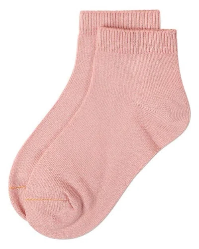 Memoi Basic Silky-soft Gauge Ankle Sock In Pink