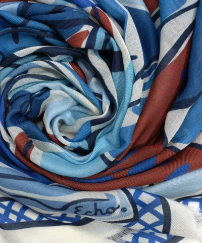 Echo Cubists Square In Blue