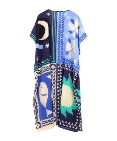 Echo Summer Escape Caftan In Blue