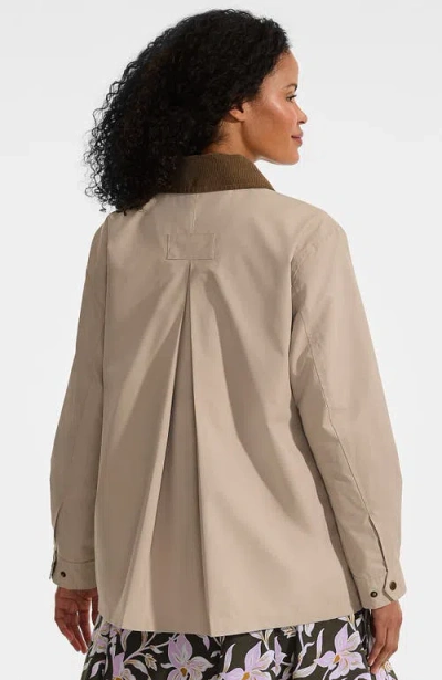 Lands' End Waxed Barn Jacket In Neutral