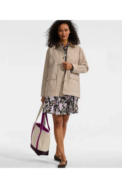 Lands' End Waxed Barn Jacket In Neutral