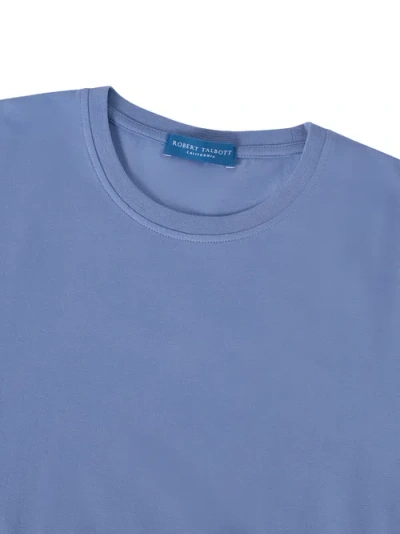 Robert Talbott Stretch Jersey Dean Tee In Blue