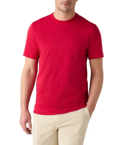 Robert Talbott Stretch Jersey Dean Tee In Red
