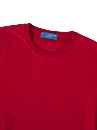 Robert Talbott Stretch Jersey Dean Tee In Red