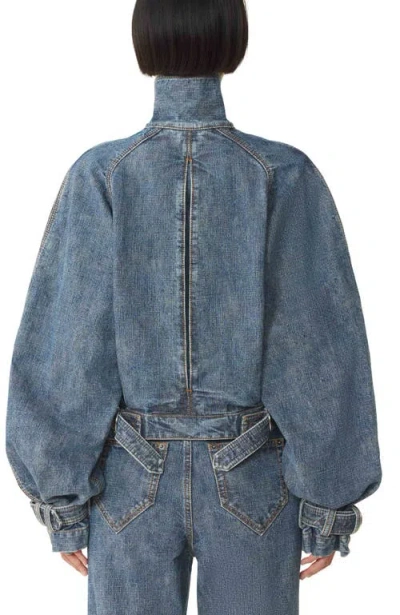 Lanvin Blue Short Denim Jacket In Blue
