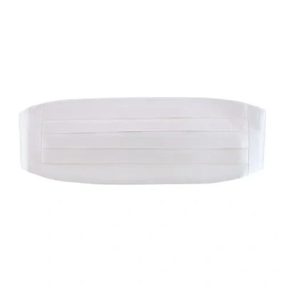 Trafalgar Sutton Solid Color Silk Cummerbund & Bow Tie Bundle In Silver