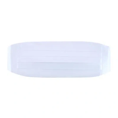 Trafalgar Sutton Solid Color Silk Cummerbund & Bow Tie Bundle In White