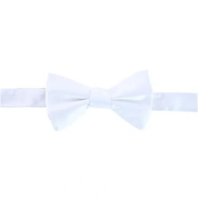 Trafalgar Sutton Solid Color Silk Cummerbund & Bow Tie Bundle In White