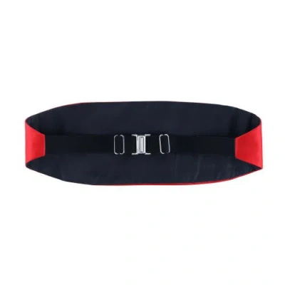 Trafalgar Sutton Solid Color Silk Cummerbund & Bow Tie Bundle In Red