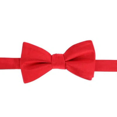 Trafalgar Sutton Solid Color Silk Cummerbund & Bow Tie Bundle In Red