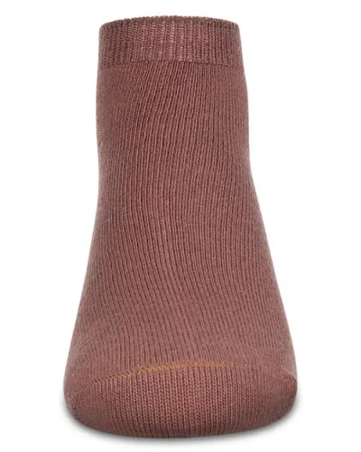 Memoi Basic Silky-soft Gauge Ankle Sock In Brown