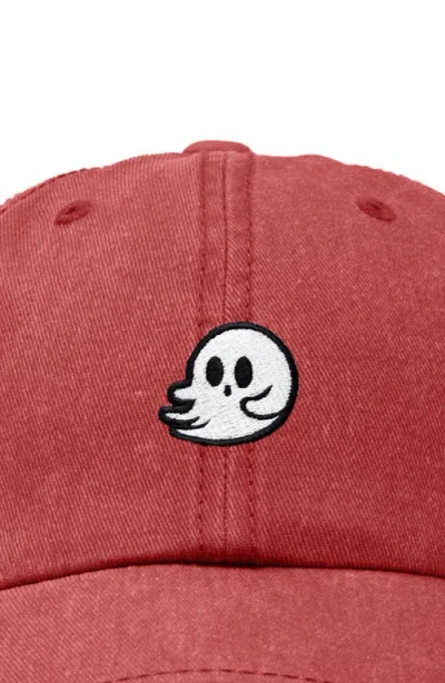 Dalix Whisper Ghost Dad Cap In Red