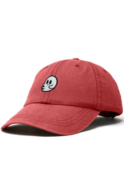 Dalix Whisper Ghost Dad Cap In Red