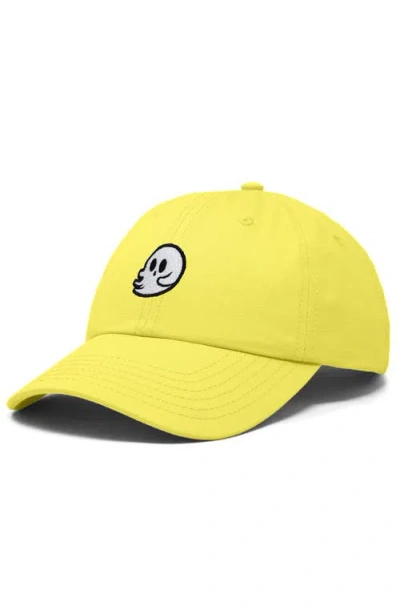 Dalix Whisper Ghost Dad Cap In Yellow