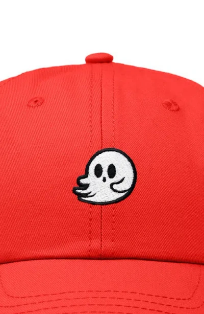 Dalix Whisper Ghost Dad Cap In Red